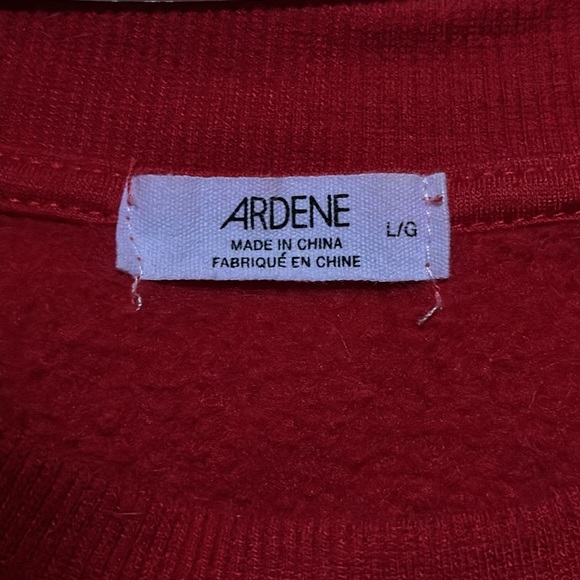 Red Ardene sweatshirt. Size Large - Picture 3 of 3